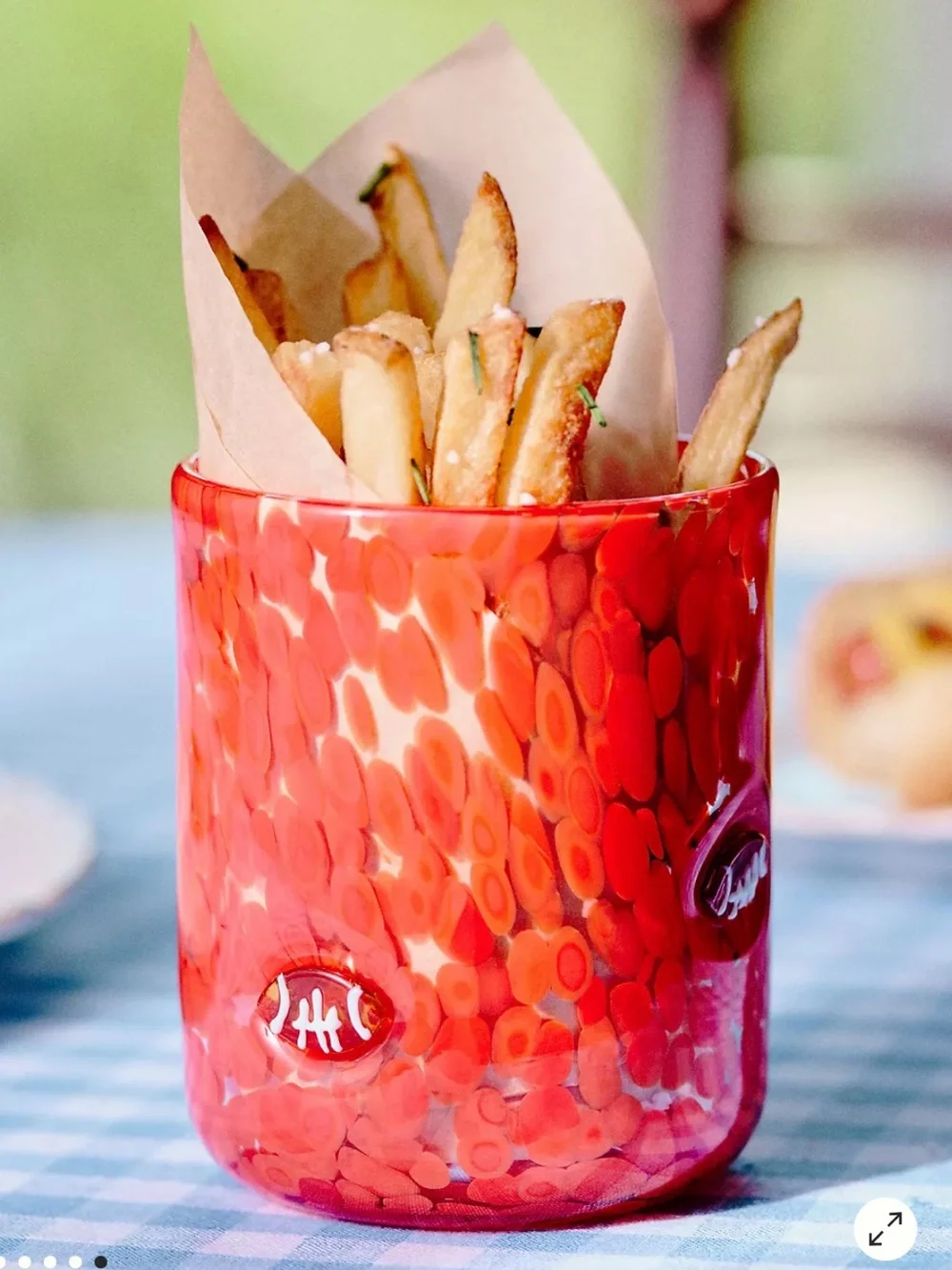 Anthropologie Sports Icon Football Juice Glass in Red